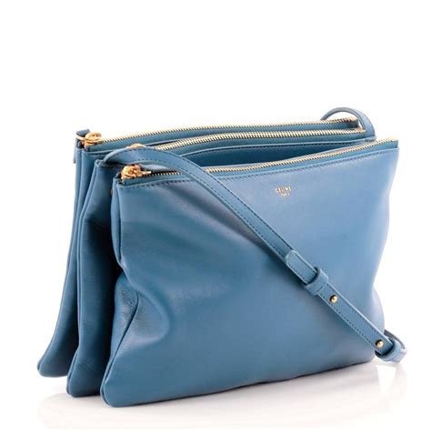 celine trio baby blue|Celine purses blue.